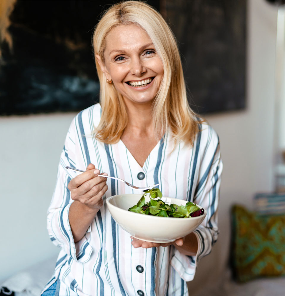 dental implants patient eating