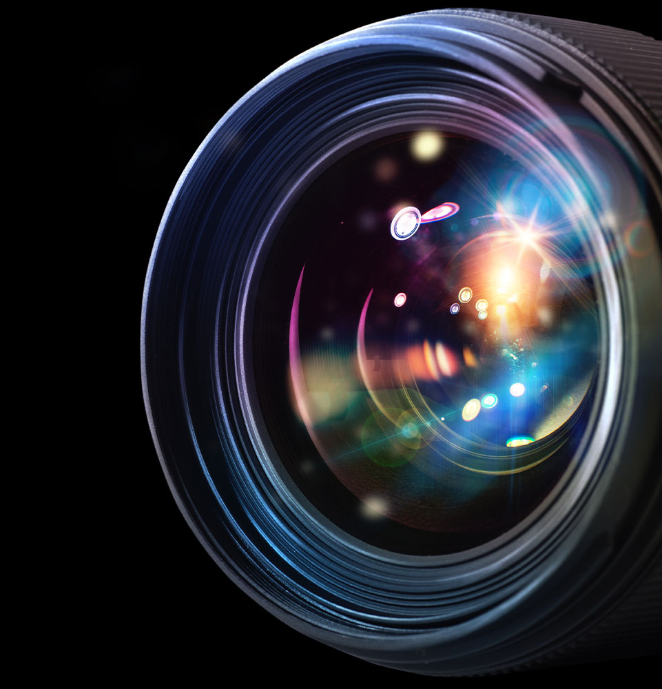 close up of camera lens