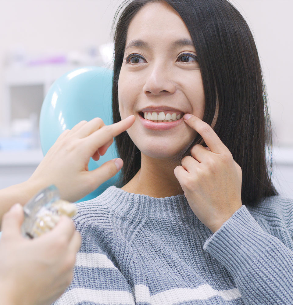 patient going over dental procedure information with doctor