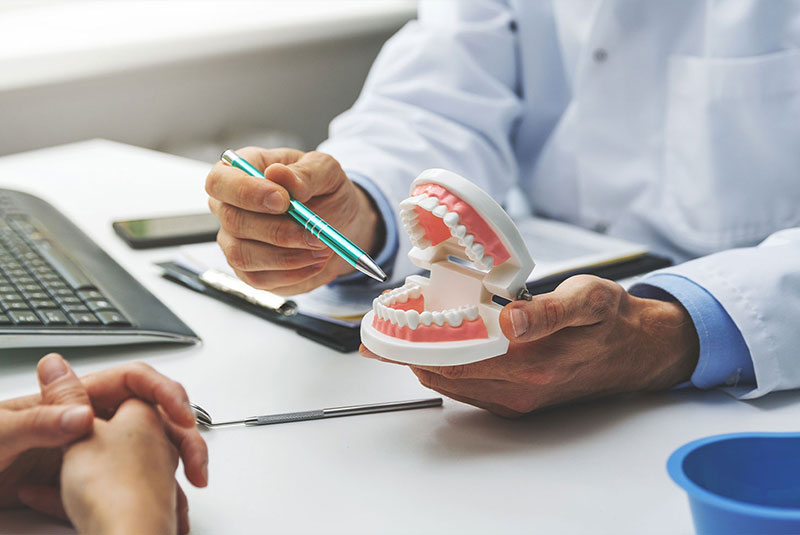 close up of dental consultation