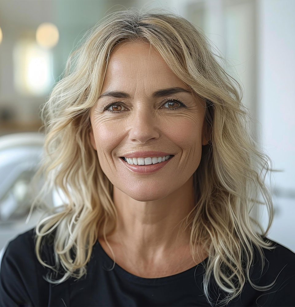 Smiling woman in modern dental office