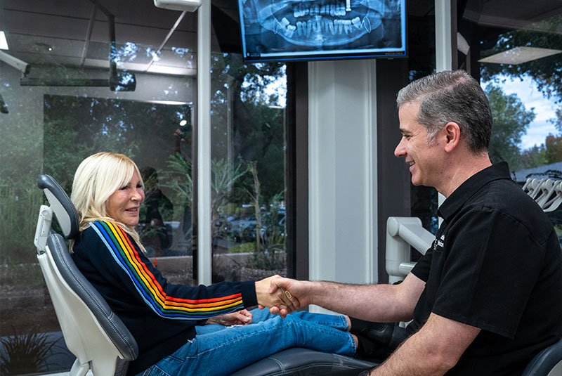 Patient shaking Doctors hand