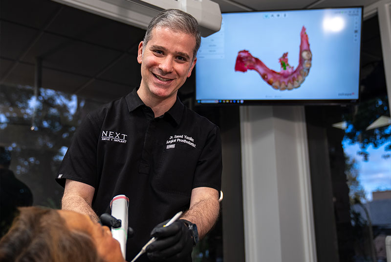 Doctor taking a 3d scan of Patients mouth